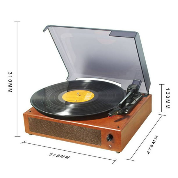 Reproductor de discos de vinilo con altavoz, tocadiscos Bluetooth, rep -  VIRTUAL MUEBLES