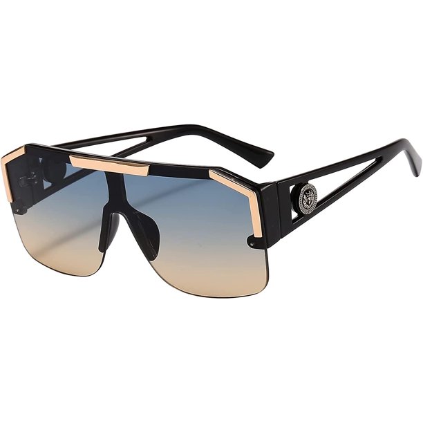 Gafas De Sol Cuadradas Con Montura Grande Para Hombre Y Mujer