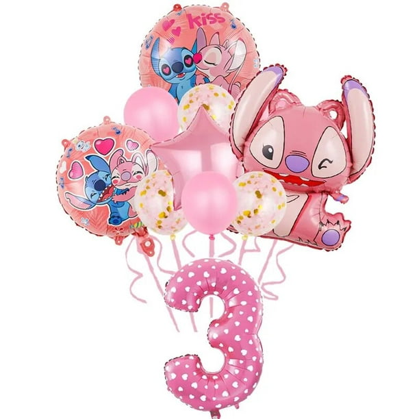 Disney-Decoraciones de Lilo & Stitch para fiesta de cumpleaños, suministros  de vajilla para Baby Sho La Vida Bella