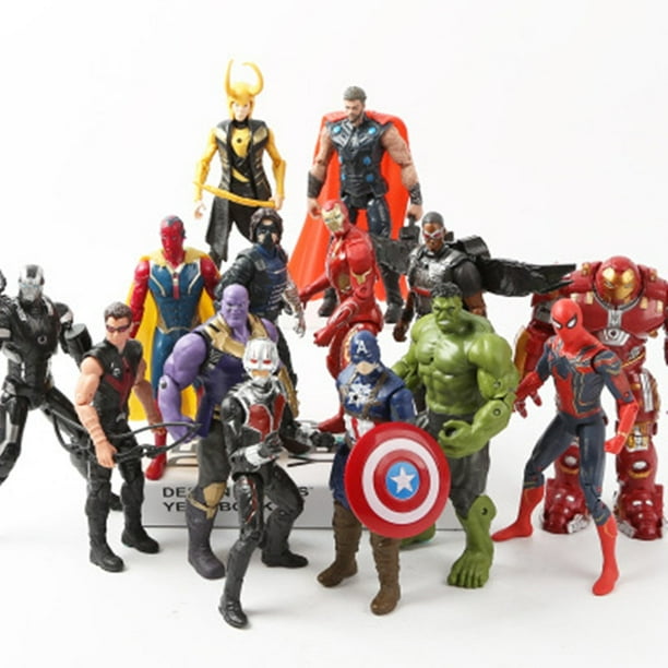 Figuras de acción de superhéroes de Los Vengadores de Marvel, juguetes de  Spiderman, Capitán América, Hulk, Thor, regalos de vacaciones para niños -  AliExpress