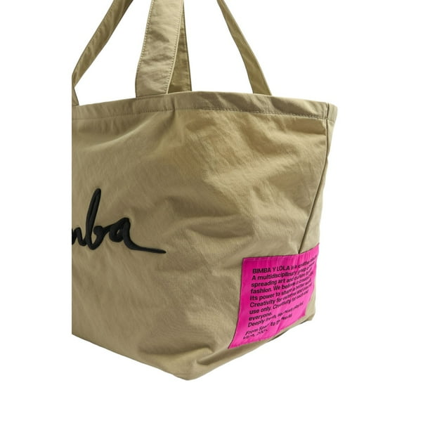 Bolsa Shopper Bimba y Lola XL Beige Walmart en l nea