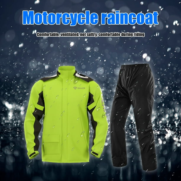 SULAITE Chubasquero Moto + Pantalones Lluvia con Cubrezapatos