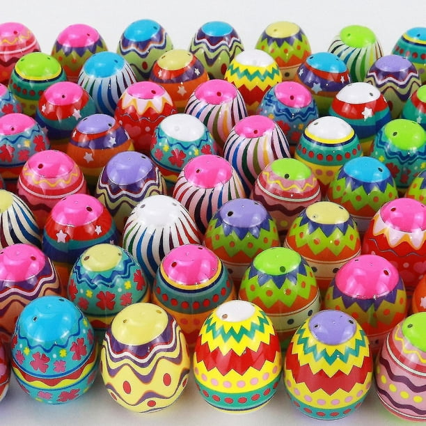 6 Huevos De Plástico Para Rellenar Con Sorpresitas- Pascuas