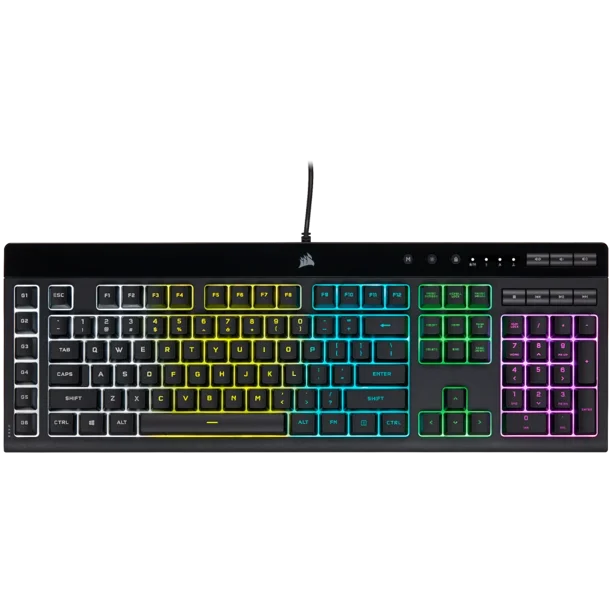 Teclado Gamer Corsair K55 PRO, RGB, USB. Color Negro.