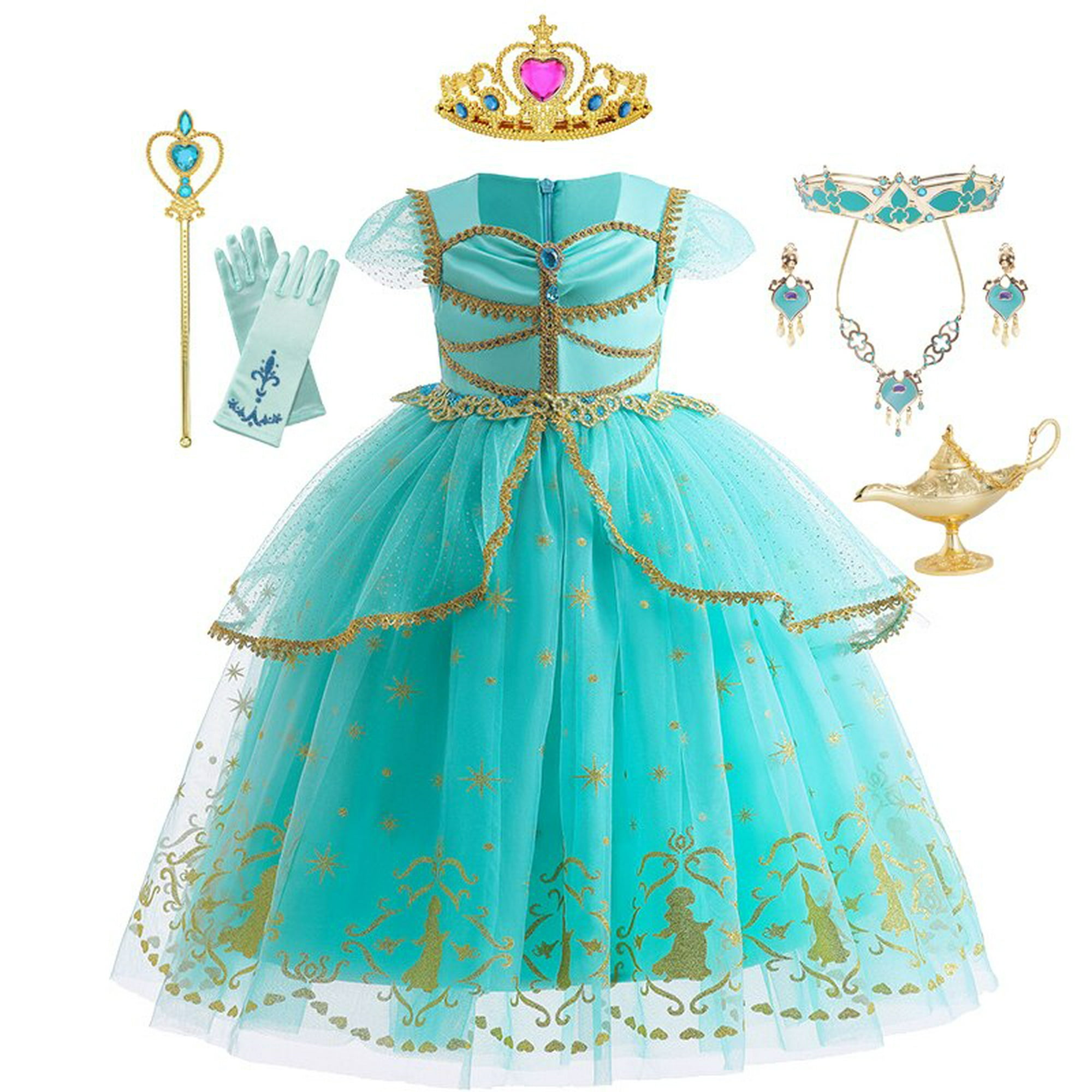 Set Princesa Jasmine Aladdin Adultos Cosplay, Disfraz, Princesa -   México