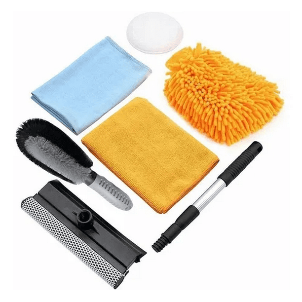 6 Pcs Kit De Limpieza Para Coche Cepillo Para Lavar Carros Malubero  Malu1436