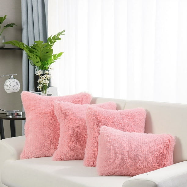 10 unids/pack franela suave almohada cojines para sofá cama a :12 miniatura  casa de muebles accesorios 4x4cm rosa perfke cojín del sofá de la casa de  muñecas