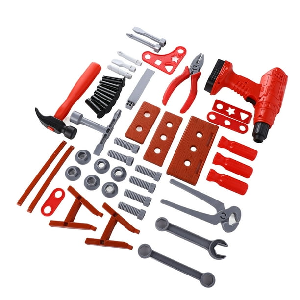 Caja de herramientas Juguete de juguete Juego de herramientas de carpintero  perfke reparación de juguetes de martillo llave