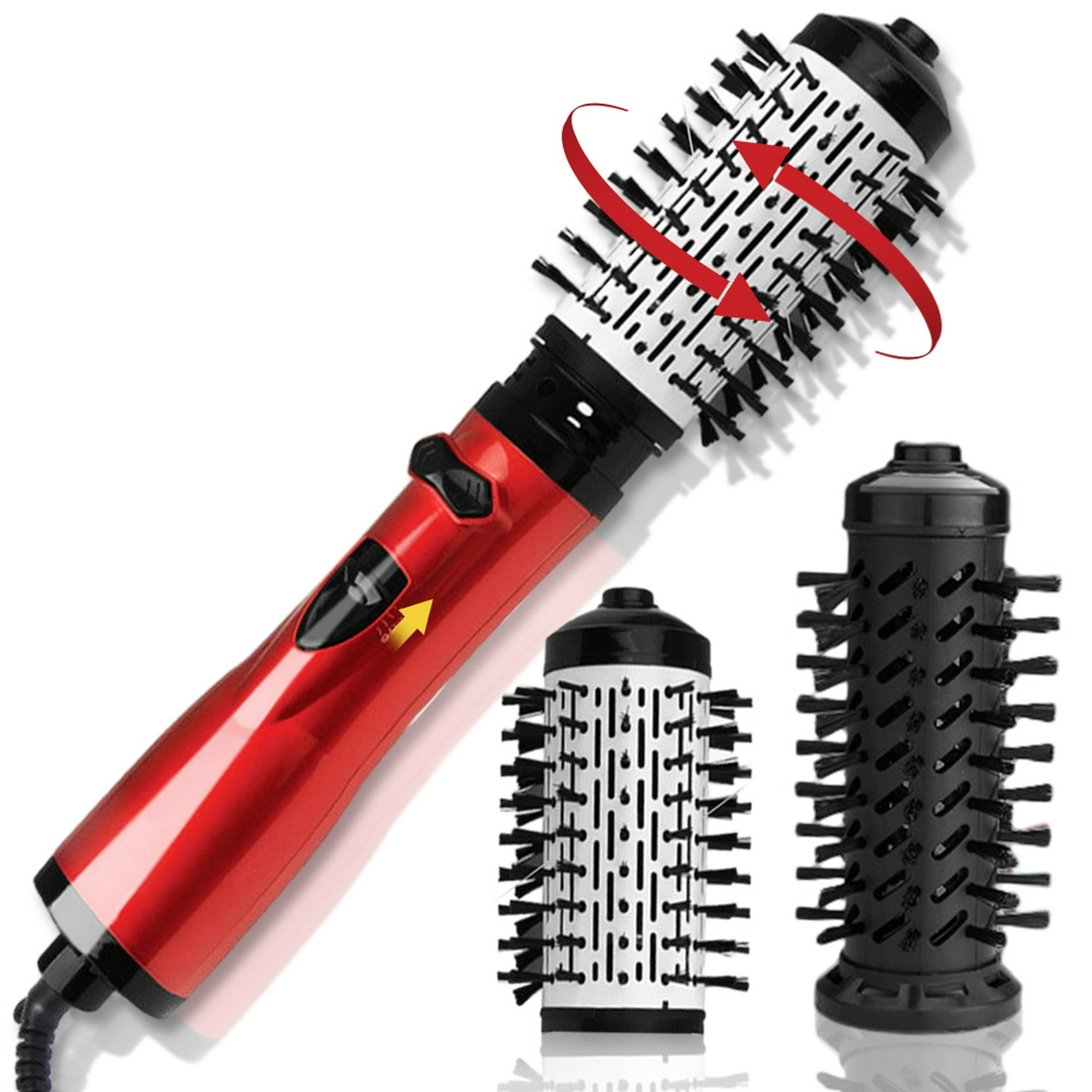 Porta - Cepillo alisador de pelo inalámbrico con 3 temperaturas, cepillo  alisador de cabello 2 en 1 y rizador, cepillo alisador de pelo portátil