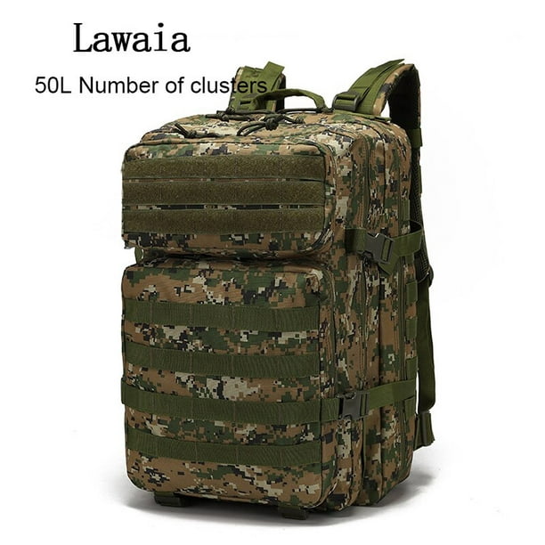 Mochila militar impermeable de nailon para exteriores, mochila táctica para  senderismo, pesca y caza, 30L/50L, 1000D