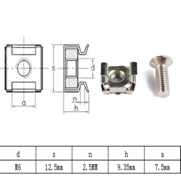 Paquete de 50 Tornillos M6 y 50 TueRCAs M6 para Rack - Digitalife eShop