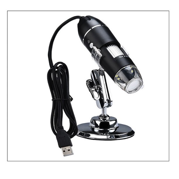 Microscopio digital USB, endoscopio de aumento de mano 40X-1000X, mini  cámara de video de 8 LED para Windows 7/8/10 Mac Linux Android Adepaton  MZQ-1030