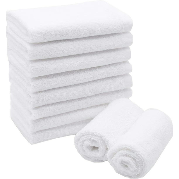  Toallas de mano económicas de mezcla de algodón blanco de 16 x  27 pulgadas, para salón, gimnasio, hotel, súper uso, absorbente, mejor para  cocina, limpieza, uso doméstico (paquete de 60 unidades) 