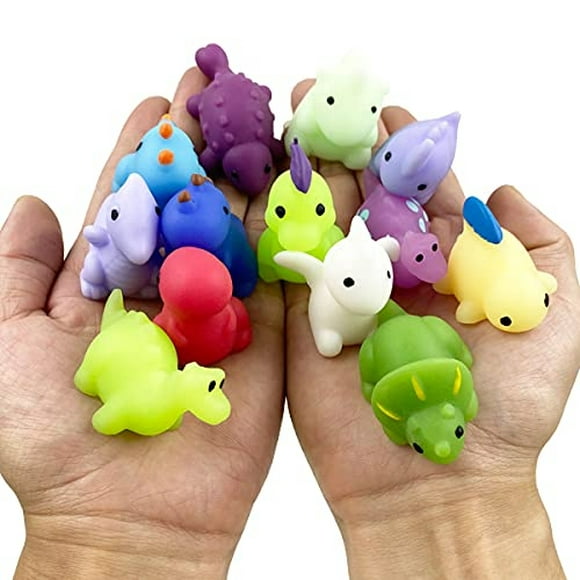 qingqiu 24 pcs dinosaur kawaii squishies mochi subshy toy stress relief fidget toys pack qingqiu qingqiu