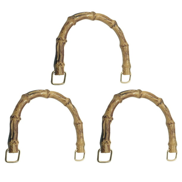 3 asas de monedero de imitación de bambú, asas decorativas para bolsos,  monedero en forma de U, asa para bolso, asa para llevar bolsas, bolsas de  mano