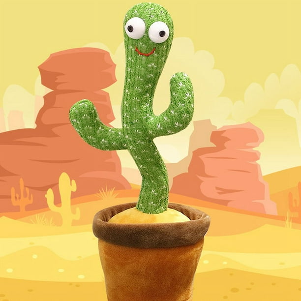 Juguete de imitación de peluche de cactus parlante bailando para
