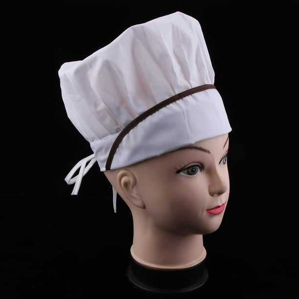 Gorra de chef ajustable elástica para cocinar, gorra de chef negra para  adultos con bandas ajustables, gorra de chef de cocina, catering, gorra de