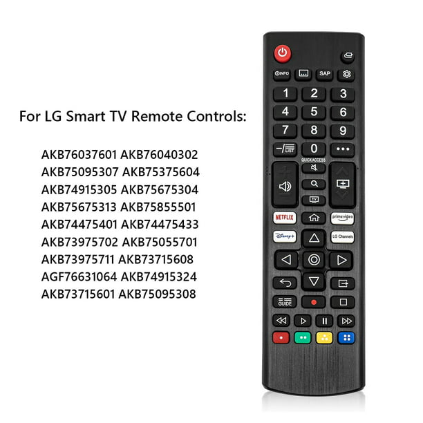 Universal Mando a Distancia para LG Smart TV AKB75095308 AKB74915324,  Compatible con Todas LG TV. : : Electrónica