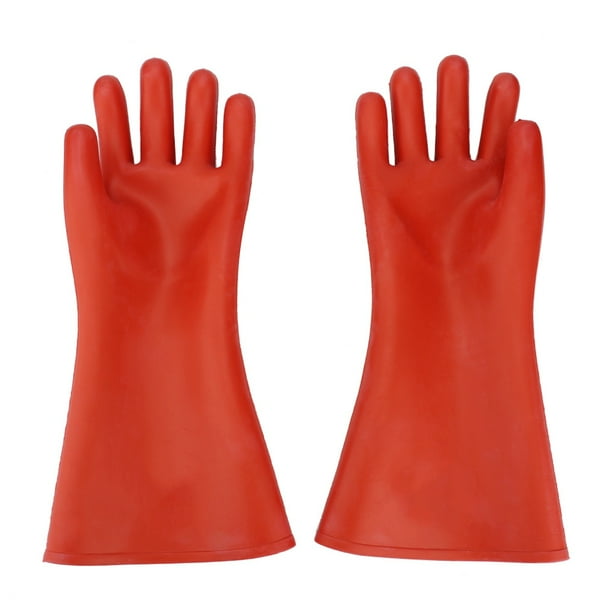 Guante de electricista negro y rojo, guantes de trabajo de goma, guantes  aislantes para herramientas eléctricas