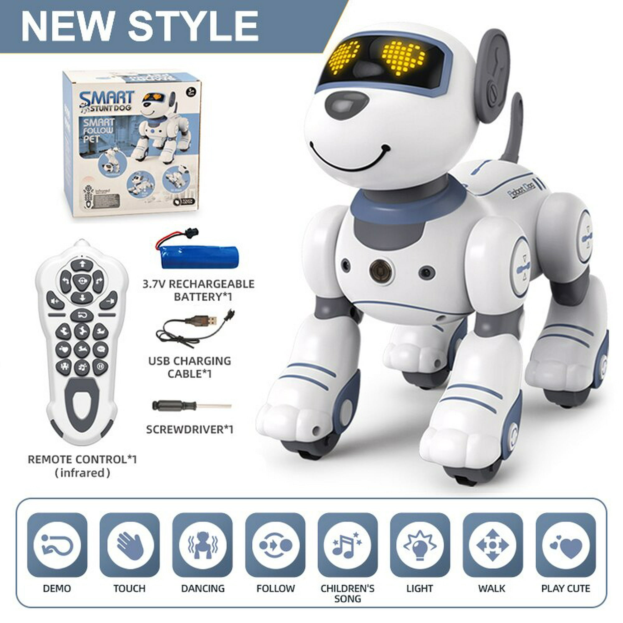 Perro Robot A Control Remoto Para Niños Inteligente Imita Y Baila Regalos  Niños
