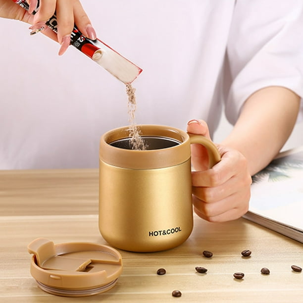 Vaso café Termo aislante Térmico para llevar en color dorado