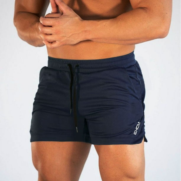 Pantalones cortos de entrenamiento para hombre, 2023 algodón,  transpirables, para Fitness, gimnasio, deporte muscular, con botones
