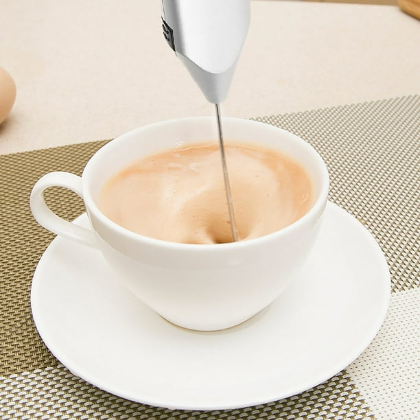 Espumador de leche de mano, Batidor de bebidas para café, batidor de espuma  para café y leche, batidor de mano por pilas para café, leche y huevo.