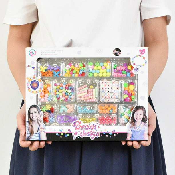 1 caja de niños DIY fabricación de pulseras Kit con cuenta Bisutería ,  Juguete Educativo con el juego de aparentar Juguete para niñas, Mode de  Mujer