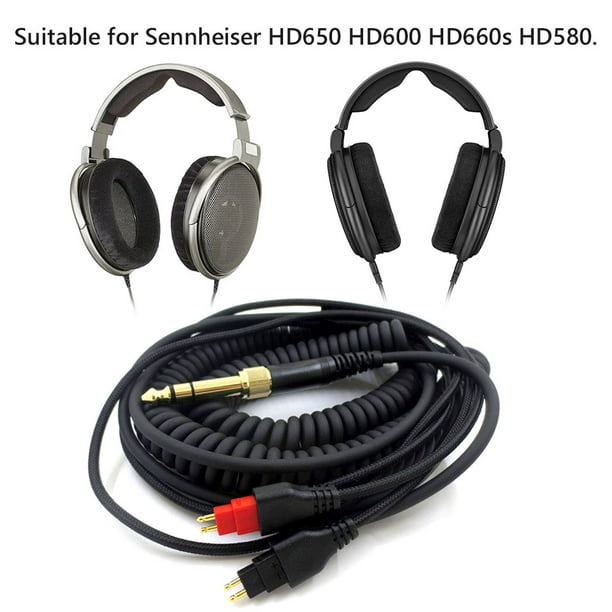 Cable de audio adaptador de 3,5 mm y 6,35 mm para auriculares Sennheiser  HD660S HD650 Wdftyju
