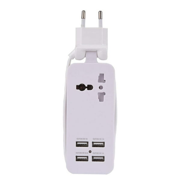 Gwong Electrónica EE.UU. / EU / UK / UK PLUGO 4 USB Portátil Socket Adaptador  de corriente Cargador de teléfono