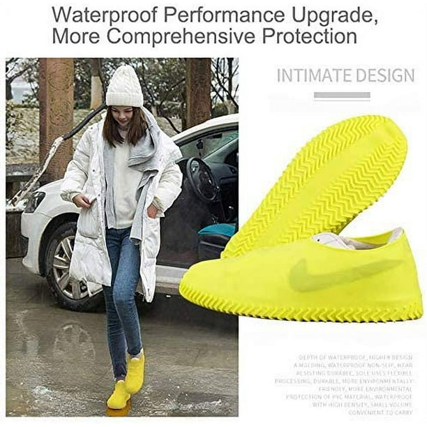 Par de cubre zapatos protectores de silicón contra agua para