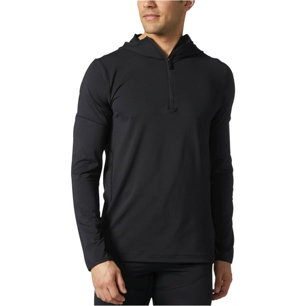 Adidas Quarter Zip Sudadera con capucha hombre, negro, grande Sudadera | Walmart en línea