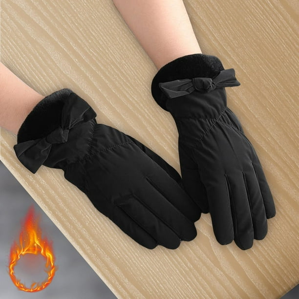 Guantes cálidos de invierno para mujer, guantes térmicos con