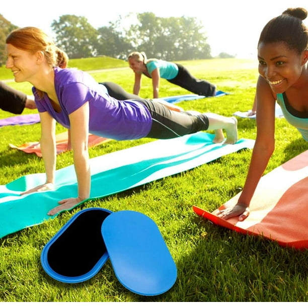 Fitness 2 uds discos deslizantes ejercicio entrenamiento de músculos  abdominales placa deslizante (azul)