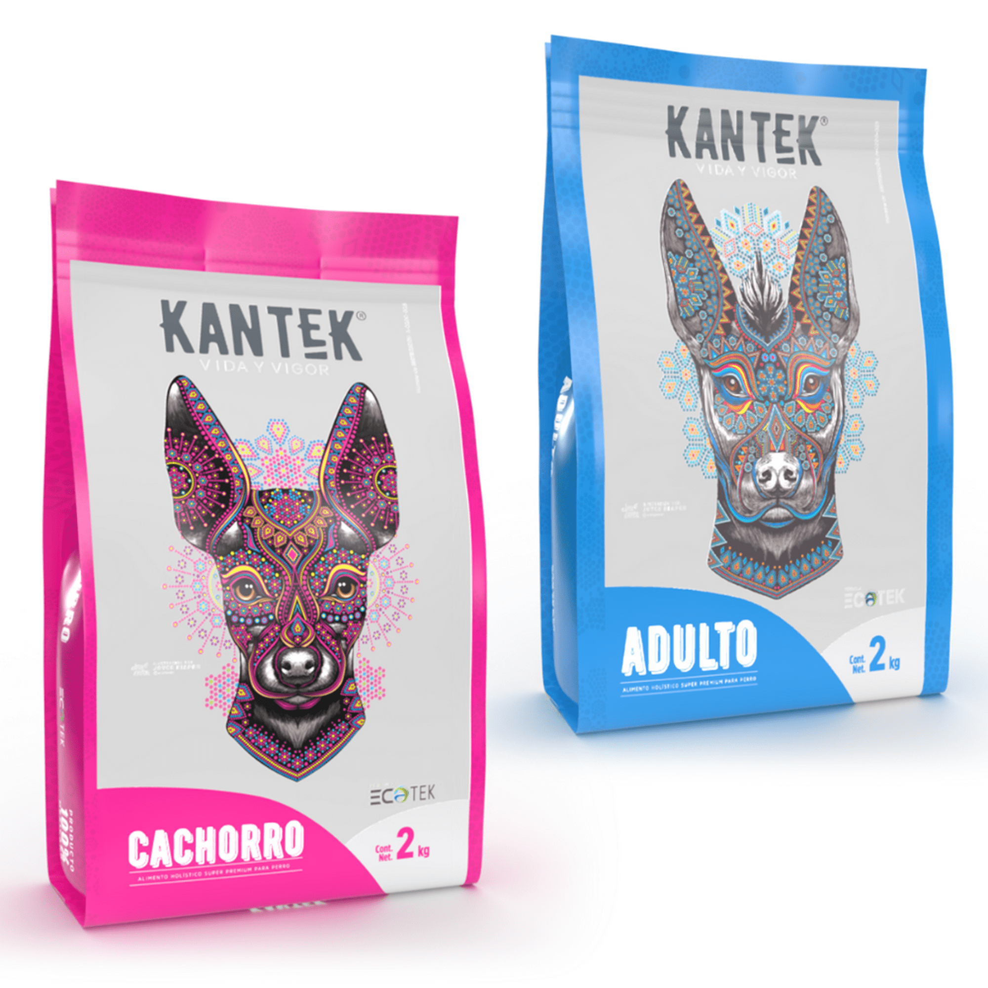 Pack de Croquetas para perro Kantek Adulto y Cachorro 4Kg Kantek
