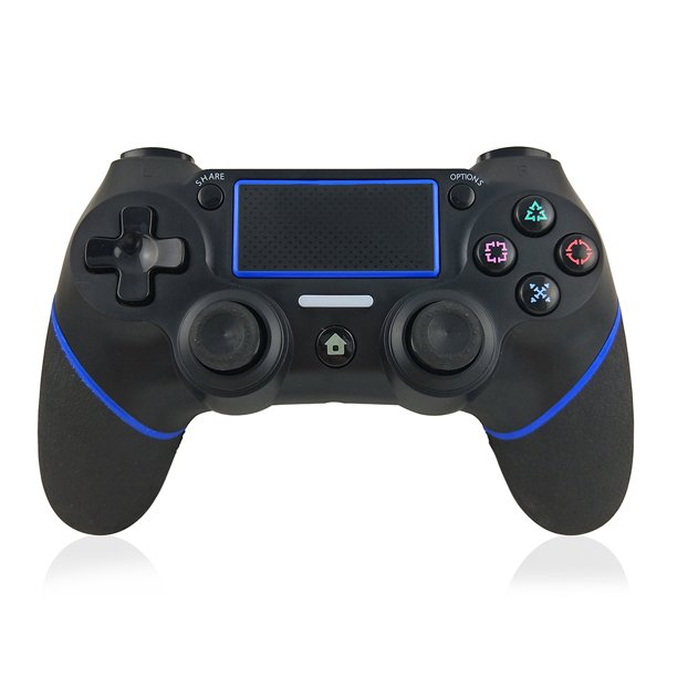 Mando Compatible Con Cable Dualshock Vibración Negro Para Ps4