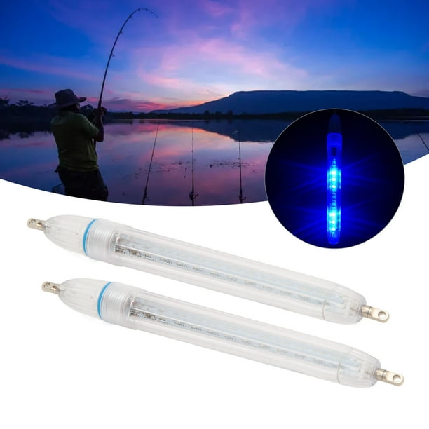 2 Luces LED para Pesca Subacuática Resistente Al Agua Señuelo de Pesca  Nocturna con Anillo Giratorio Luz Portátil Intermitente Atractiva  Alimentada