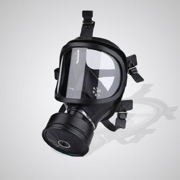 Máscaras de gas de supervivencia nuclear y química, máscara de gas con  filtro de carbón activado de 1.575 in, máscara respiradora de cara completa