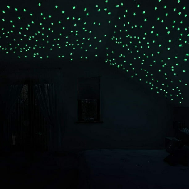 100 piezas Pegatinas de pared luminosas que brillan en la
