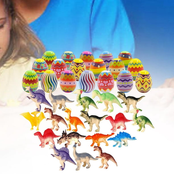 acantilado Quien Indica 32 huevos de Pascua precargados con dinosaurio, cesta de recuerdo de fiesta,  juguetes rellenos, huev Soledad Huevos de Pascua precargados | Walmart en  línea