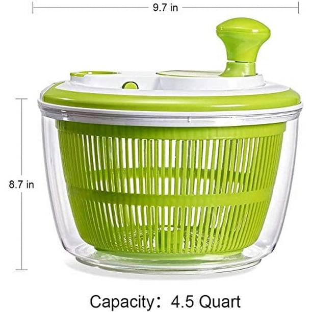 Centrifugadora de Lechuga y Escurridor de Verduras Hiperware de 4L Color  Verde