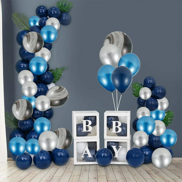 Comprar Nuevo conjunto de cadena de globos vintage Ins fiesta de boda cumpleaños  arco globos de goma conjunto de globos azul marino