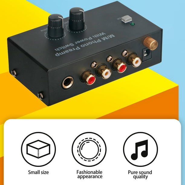 Phono Tocadiscos Preamplificador Mini Sonido Electrónico Estéreo