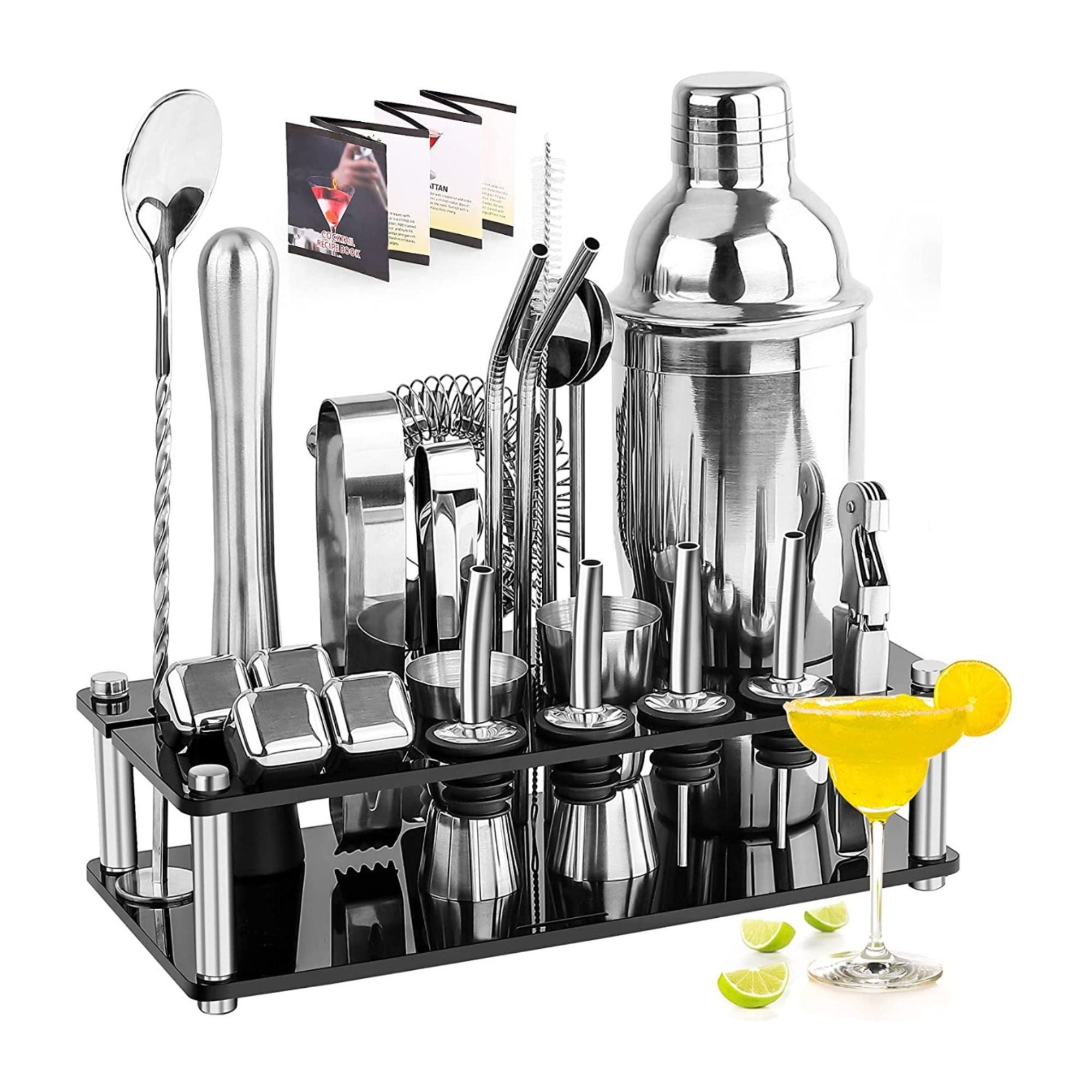 Juego Coktelera Bartender Shaker Acero Inoxidable – La Cava De Baco