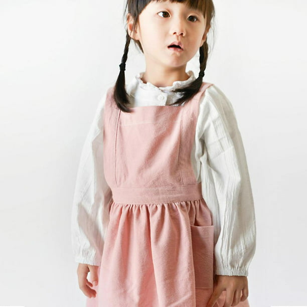 Delantal japonés para niños, accesorios de cocina, pintura, ropa de  trabajo, algodón, lino, delantal escolar para