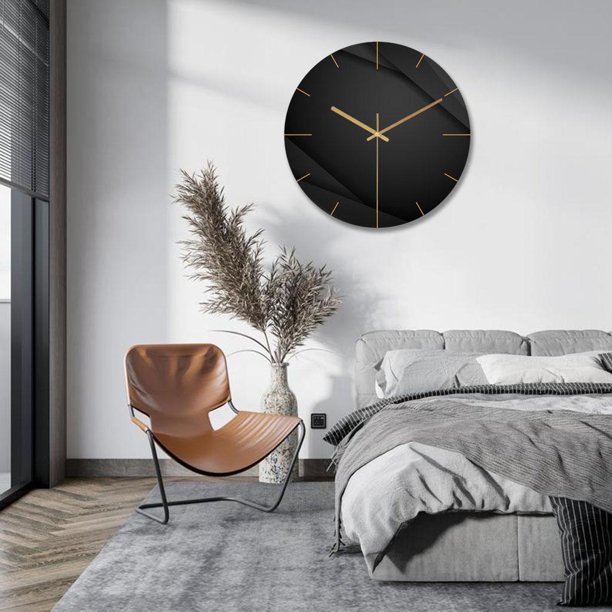 Relojes de pared grandes de lujo, silenciosos sin tictac con números  arábigos grandes, reloj decorativo para sala de estar, Hotel, oficina,  decoración perfecl Reloj de pared