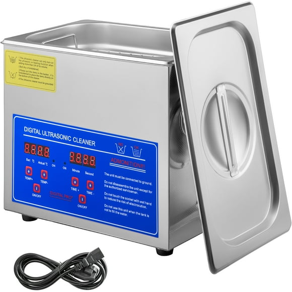 vevor ultrasonic cleaner with digital timer  heater professional ultra sonic jewelry cleaner stainless steel heated cleaning machine for glasses watch rings small parts circuit board 3l vevor ultrasonic cleaner