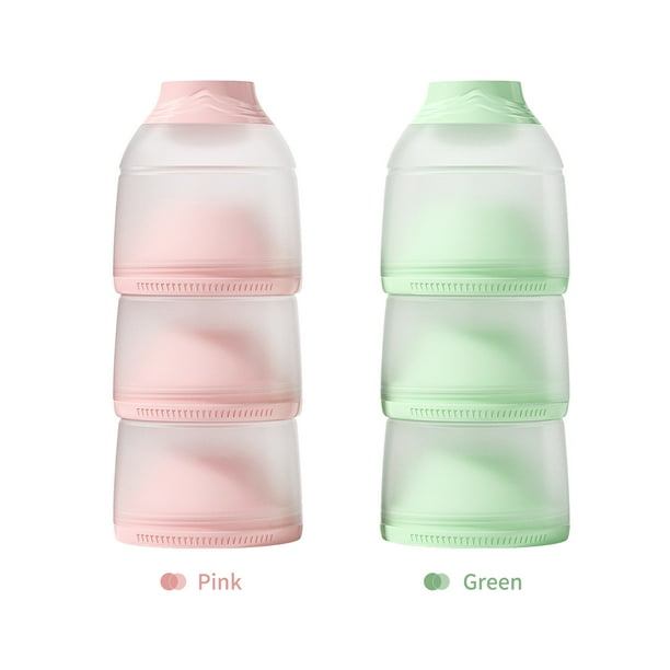 Dispensador de leche en polvo para bebé, 4 capas, dispensador de leche en  polvo de cerdo, contenedor portátil de leche en polvo para bebés para  viajes
