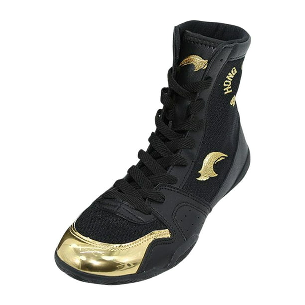  AIRFUL Zapatos de boxeo – Botas de boxeo ligeras para deportes  de lucha – Zapatos de boxeo de entrenamiento para hombres y mujeres, negro  (Color B, Talla: 11 mujeres/9.5 hombres) 
