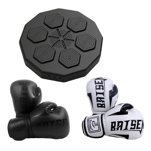 Blanco de pared de boxeo de música con guantes de boxeo, almohadilla de  perforación para entrenador de boxeo Blanco negro Sunnimix Máquina de boxeo  de